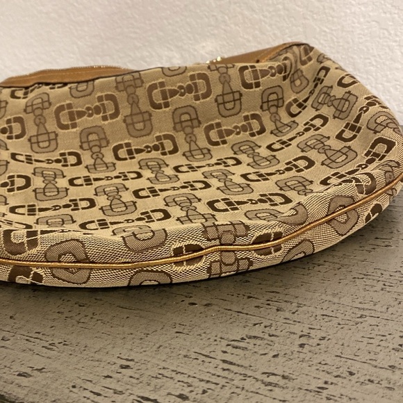 Vintage Gucci Brown Hobo Bag with Iconic Horse Bit Print - Picture 7 of 8